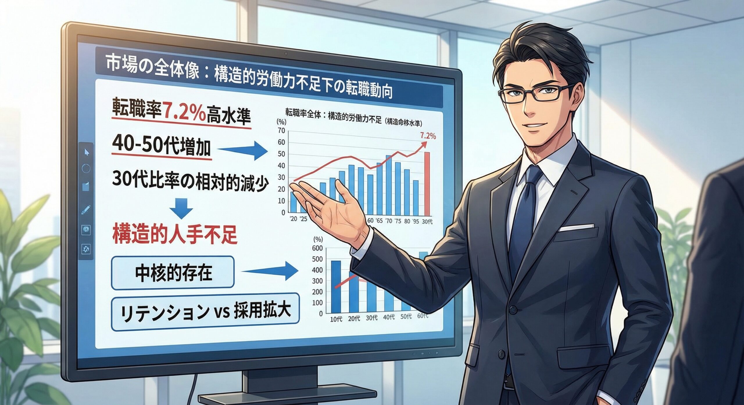 市場の全体像：構造的労働力不足下の転職動向