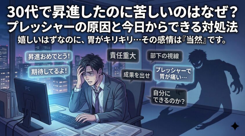 30代で昇進したのに苦しいのはなぜ？プレッシャーの原因と今日からできる対処法