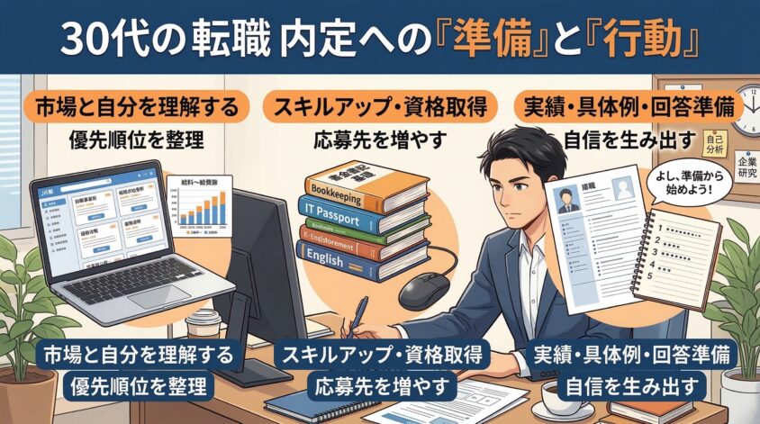 30代の転職で内定をつかむために必要な準備と行動