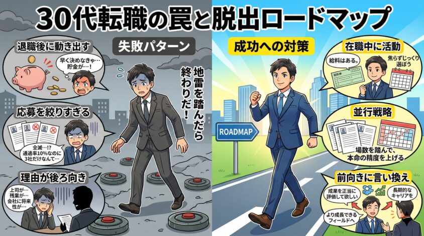 転職活動で30代が陥りやすい失敗パターンと対策