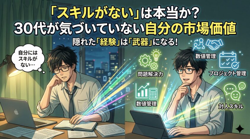 「スキルがない」は本当か?30代が気づいていない自分の市場価値