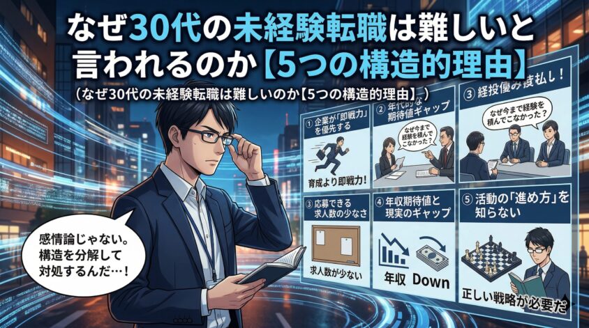 なぜ30代の未経験転職は難しいと言われるのか【5つの構造的理由】