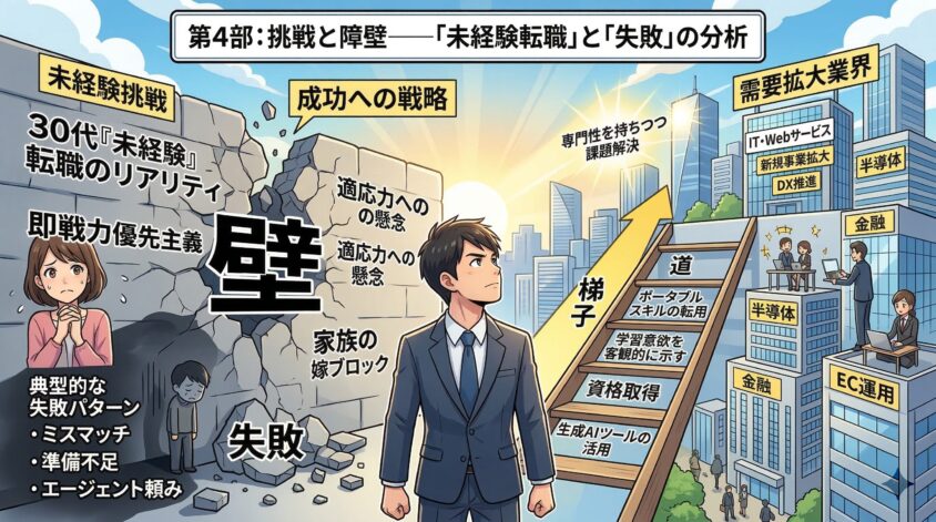 第4部：挑戦と障壁&mdash;&mdash;「未経験転職」と「失敗」の分析