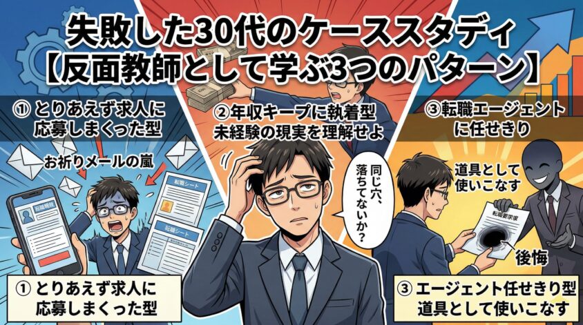 失敗した30代のケーススタディ【反面教師として学ぶ3つのパターン】