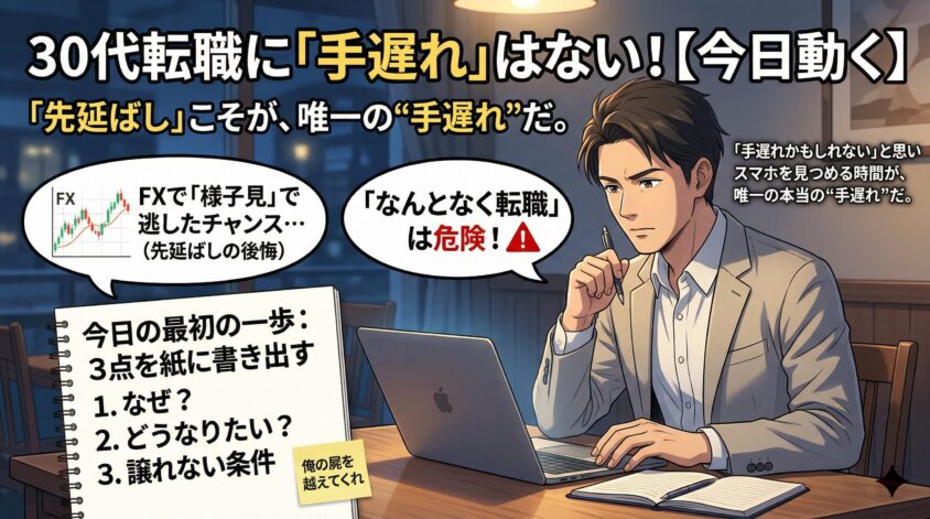 まとめ：30代転職に「手遅れ」はない&mdash;&mdash;でも「今日動かない理由」もない