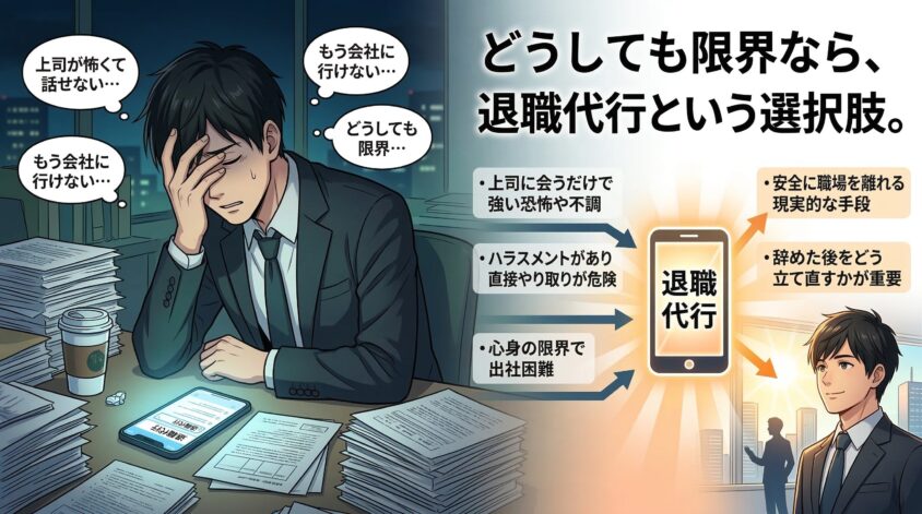 どうしても限界なら退職代行を使う選択肢もある