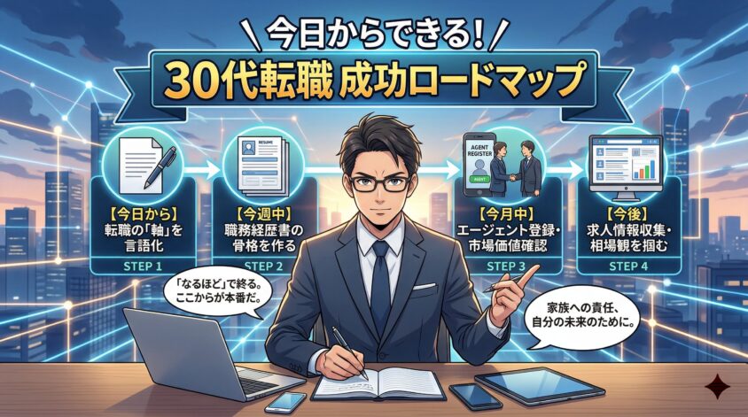 30代転職を成功させるための具体的な進め方&mdash;&mdash;今日からできるロードマップ