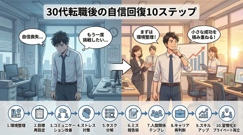 30代転職後の自信回復10ステップ全体像
