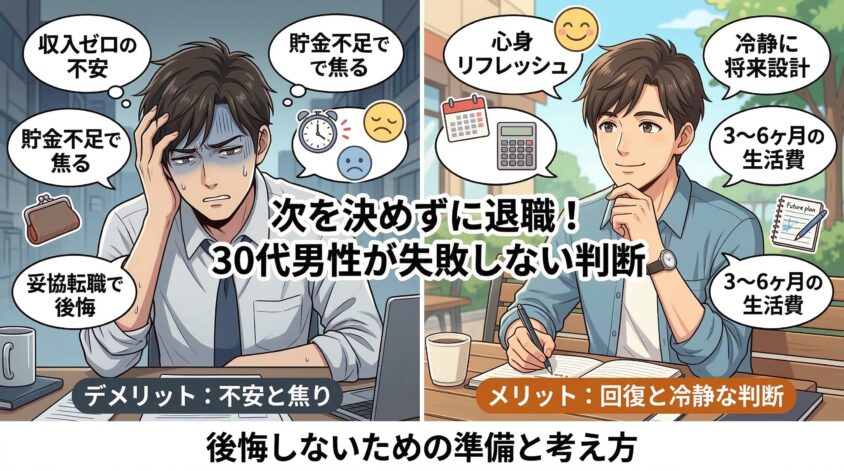 次を決めずに退職するメリット・デメリットと失敗しない判断