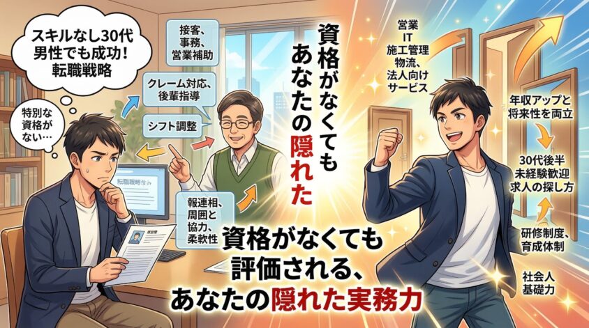 けどスキルがない30代男性が成功する転職戦略
