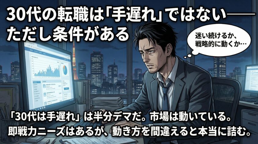 結論：30代の転職は「手遅れ」ではない&mdash;&mdash;ただし条件がある