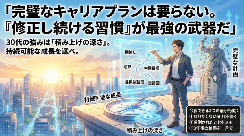 まとめ:完璧なキャリアプランは要らない。「修正し続ける習慣」が最強の武器だ