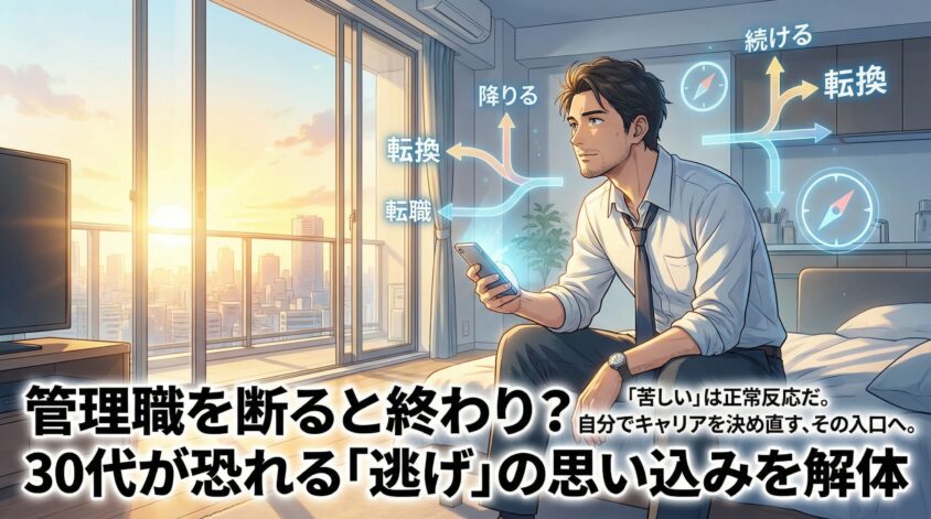管理職を断ると終わり？30代が恐れる「逃げ」の思い込みを解体