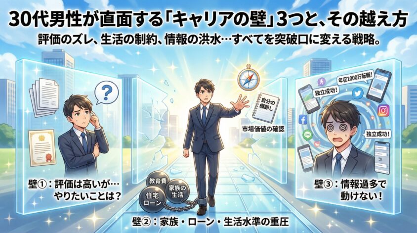 30代男性が直面する「キャリアの壁」3つと、その越え方