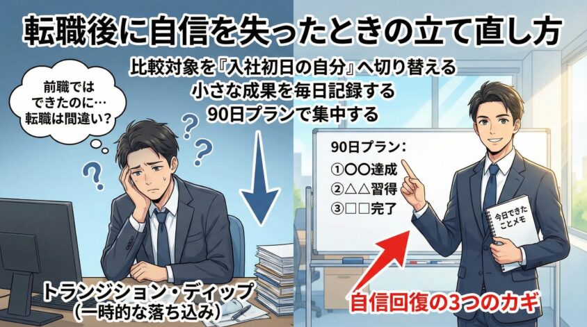転職後に自信を失ったときの立て直し方
