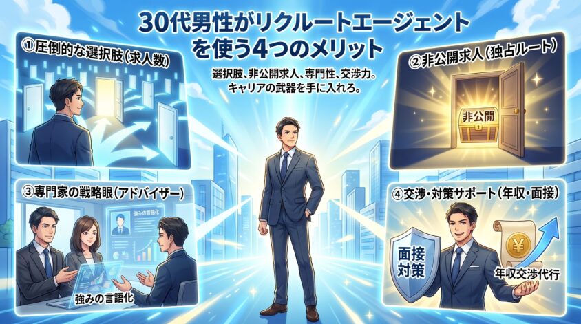 30代男性がリクルートエージェントを使う4つのメリット