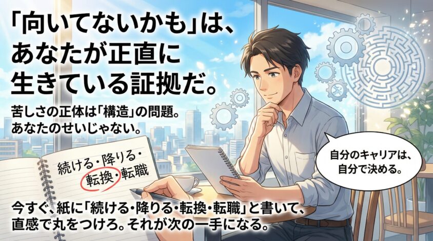 まとめ：「向いてないかも」は、あなたが正直に生きている証拠だ