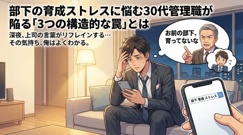 部下の育成ストレスに悩む30代管理職が陥る「3つの構造的な罠」とは