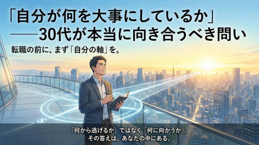 「自分が何を大事にしているか」&mdash;&mdash;30代が本当に向き合うべき問い