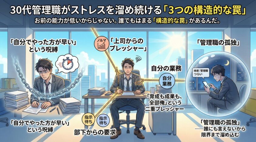 30代管理職がストレスを溜め続ける「3つの構造的な罠」