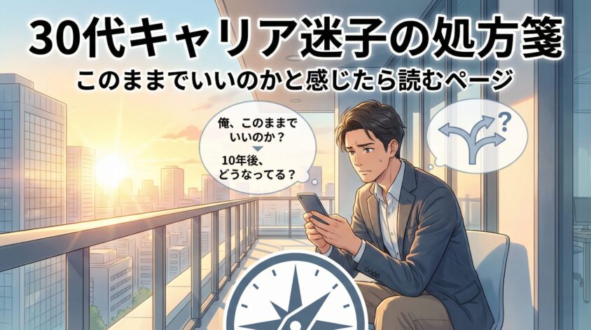 30代キャリア迷子の処方箋｜このままでいいのかと感じたら読むページ