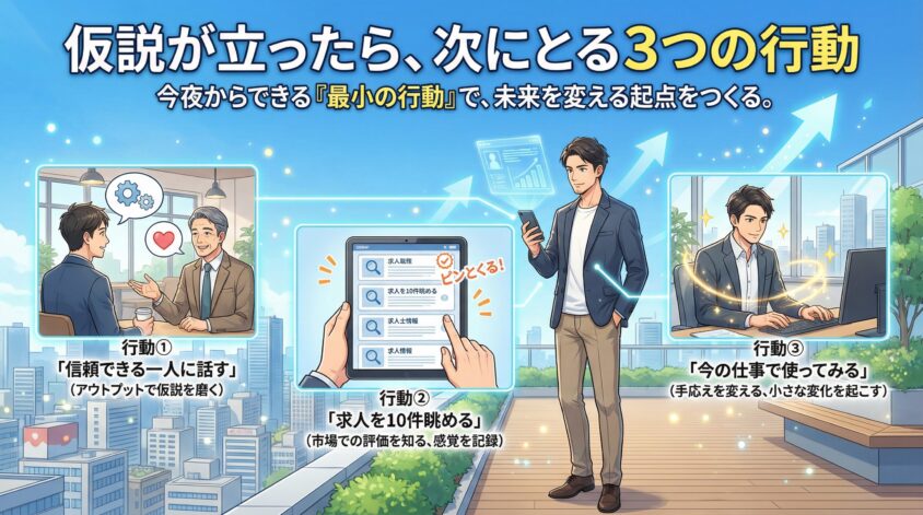 仮説が立ったら、次にとる3つの行動