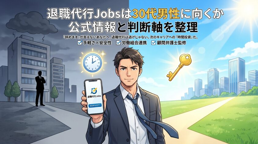 退職代行Jobsは30代男性に向くか｜公式情報と判断軸を整理