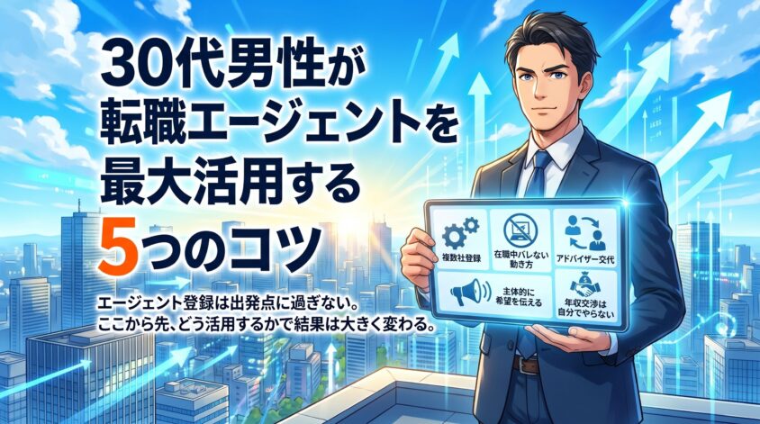 30代男性が転職エージェントを最大活用する5つのコツ