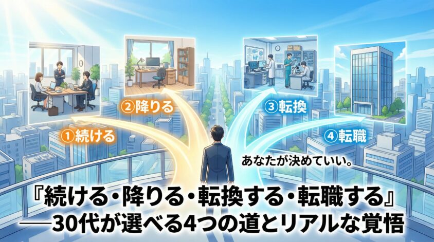 「続ける・降りる・転換する・転職する」&mdash;&mdash;30代が選べる4つの道とリアルな覚悟
