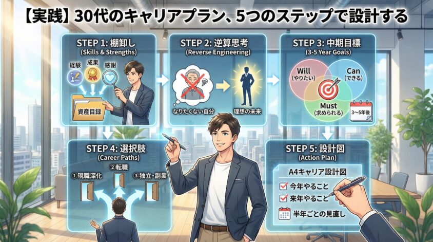 【実践】30代のキャリアプラン、5つのステップで設計する