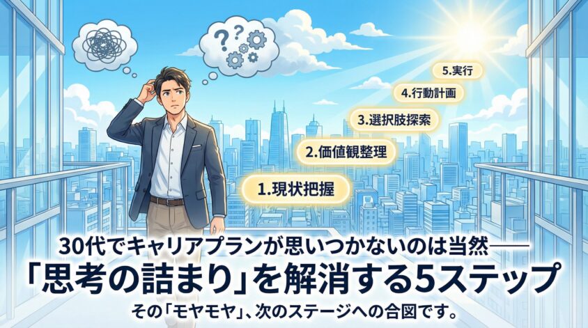 30代でキャリアプランが思いつかないのは当然——「思考の詰まり」を解消する5ステップ