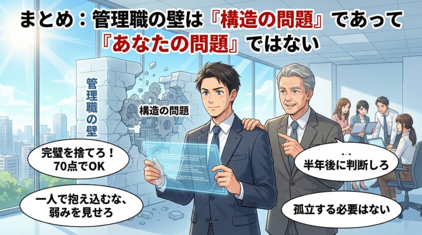 まとめ：管理職の壁は「構造の問題」であって「あなたの問題」ではない