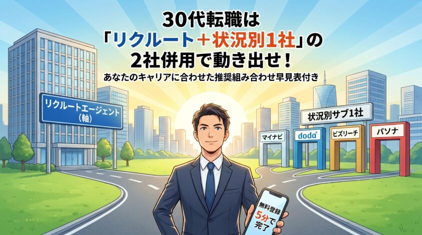 まとめ｜30代男性は「リクルート＋状況別1社」の2社併用で動き出せ