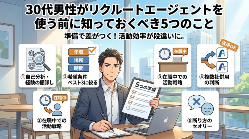 30代男性がリクルートエージェントを使う前に知っておくべき5つのこと