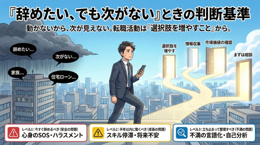 「辞めたい、でも次がない」ときの判断基準