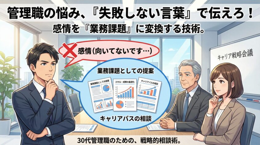 管理職の悩みを上司・人事に伝えるための「失敗しない言葉の選び方」