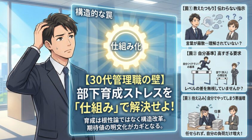 壁③：部下の育成ストレスを構造で解決する