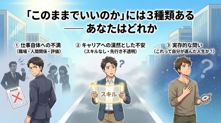 「このままでいいのか」には3種類ある&mdash;&mdash;あなたはどれか