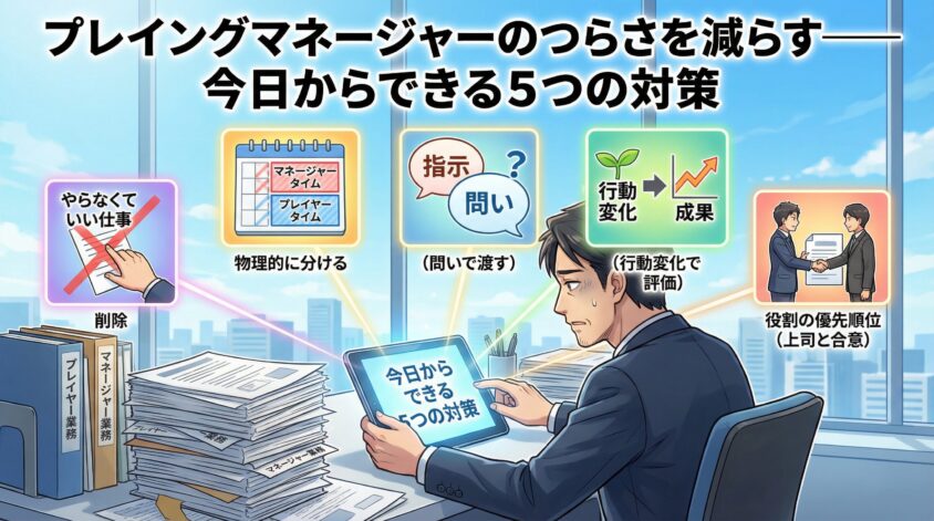 プレイングマネージャーのつらさを減らす&mdash;&mdash;今日からできる5つの対策