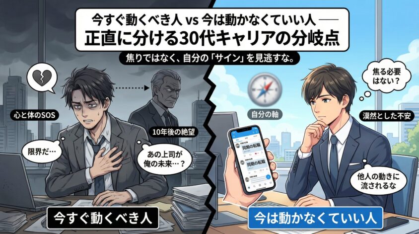 今すぐ動くべき人と、今は動かなくていい人&mdash;&mdash;正直に分ける