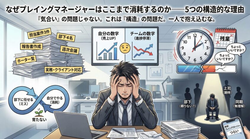 なぜプレイングマネージャーはここまで消耗するのか&mdash;&mdash;5つの構造的な理由