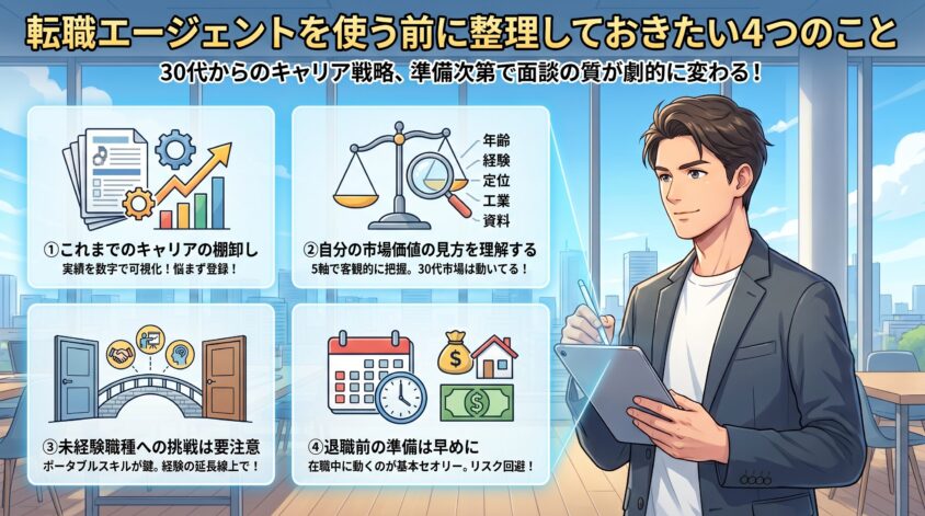 転職エージェントを使う前に整理しておきたい4つのこと