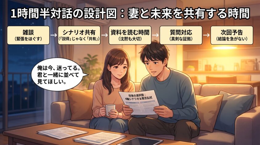 1時間半対話の設計：場所・時間・話す順序