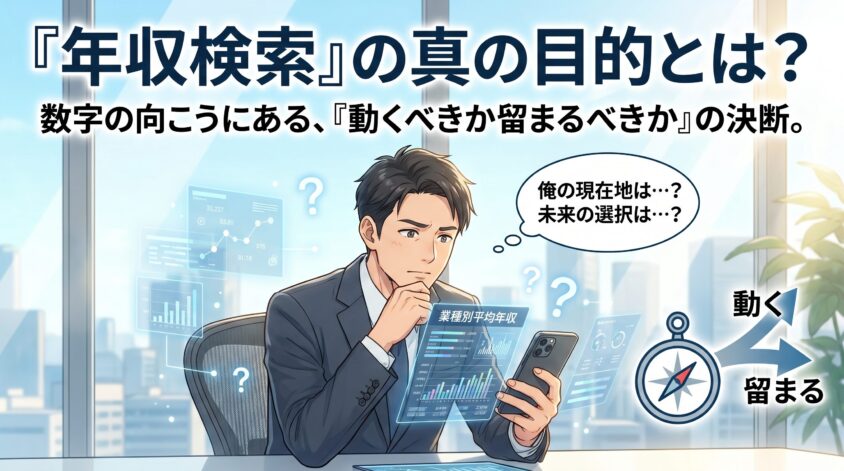「30代男性 年収 業種別」を検索したあなたが、本当に知りたいことは何か