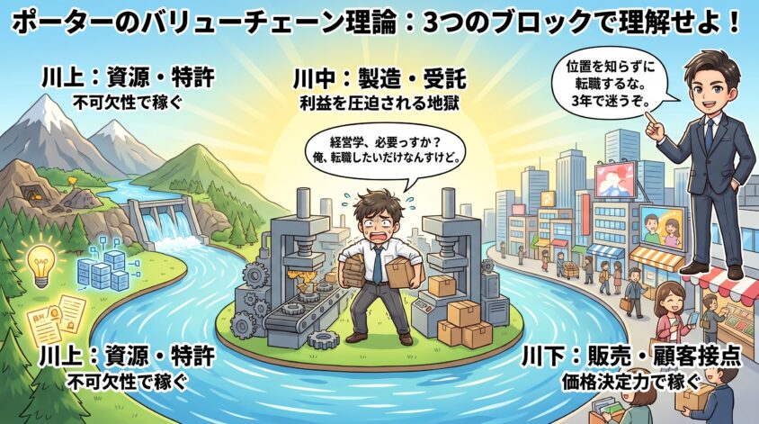 ポーターのバリューチェーン理論を30秒で復習する