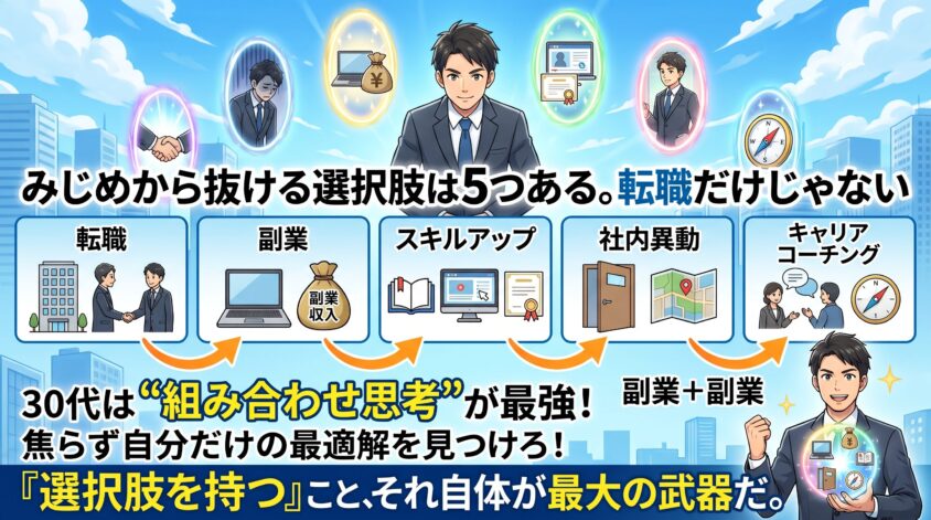 みじめから抜ける選択肢は5つある。転職だけじゃない