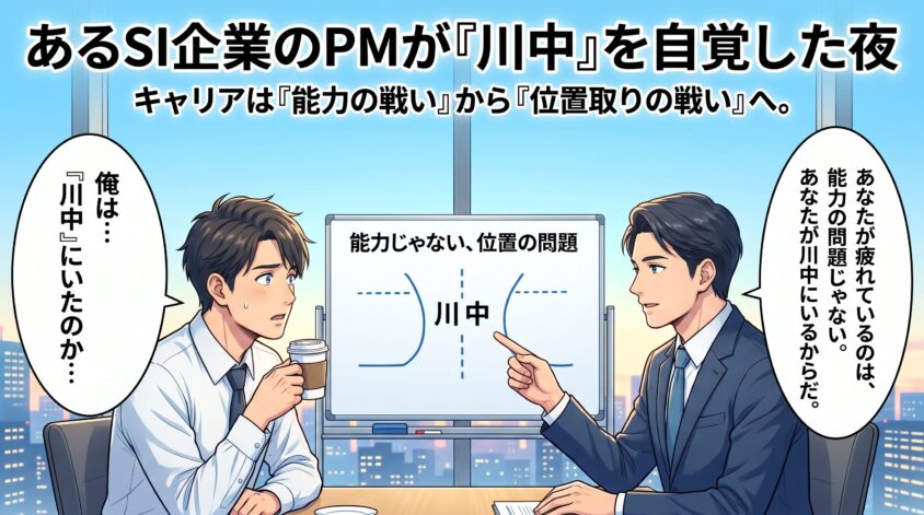 あるSI企業のPMが「川中」を自覚した夜|ある転職エージェント担当者の一言