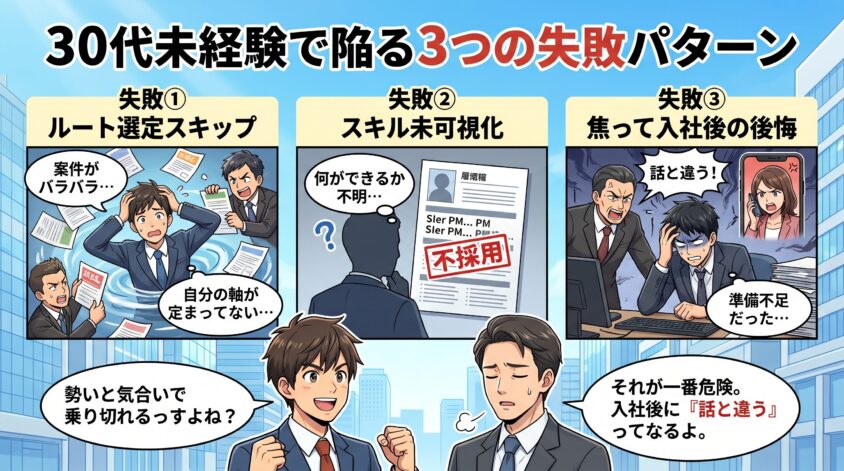 30代未経験で陥る3つの失敗パターン