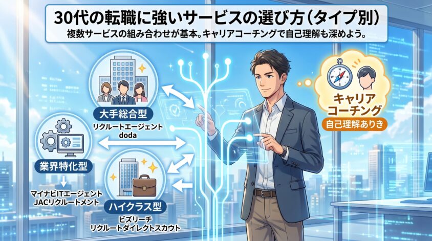 30代の転職に強いサービスの選び方（タイプ別）