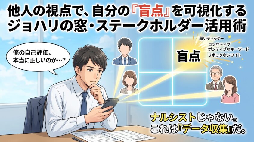 ジョハリの窓4ステークホルダー版：他人の視点で自分の盲点を可視化